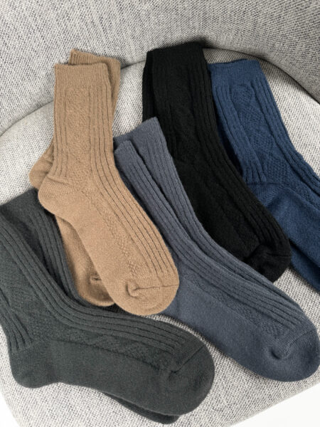 Ensemble de chaussettes thermiques pour hommes en laine de lama