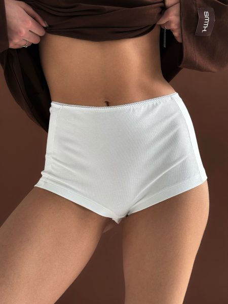 Boxer crème taille haute