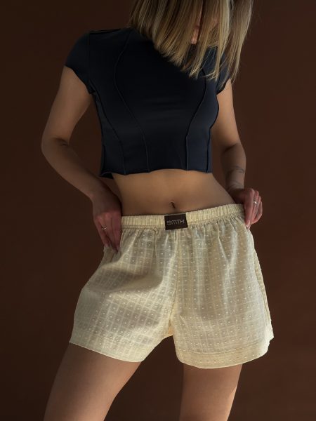 Shorts vanille en coton