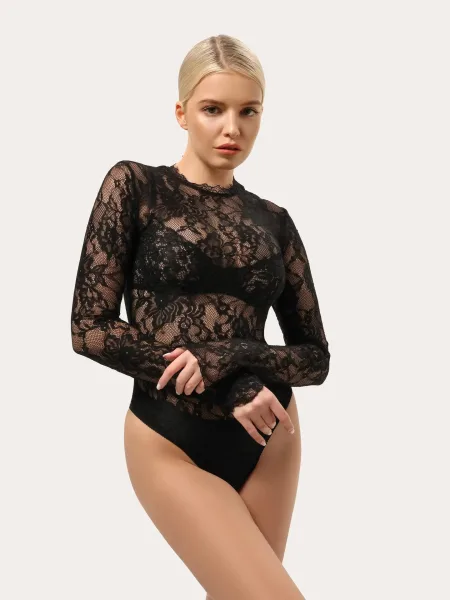 Body en dentelle noire