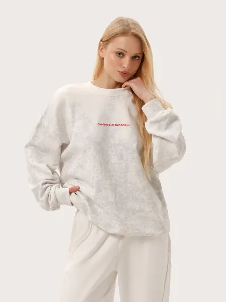Sweatshirt unisexe avec effet thermique et broderie « La chaleur ne se cache pas »
