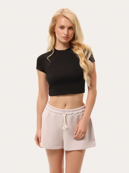Top noir en viscose